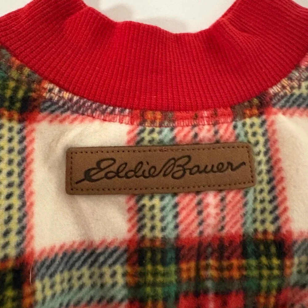 Eddie Bauer Family Pet Pajamas Sz Small Plaid Red Green Dog Cat Pet Apparel NEW